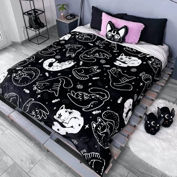 Bedding Iso Killstar Catnap Fleece Blanket Poshmark
